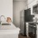 a kitchen with white cabinets