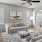 a living room with a fan