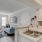 a kitchen with white cabinets